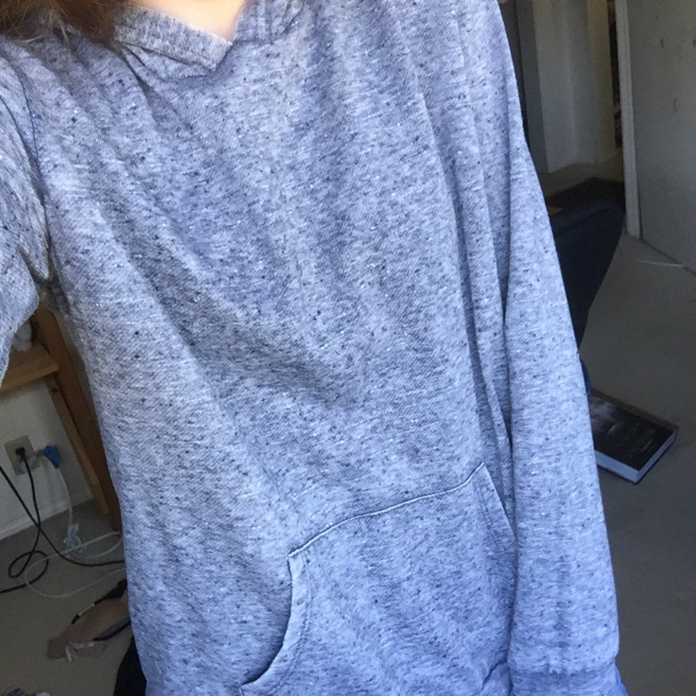 comfy blue gray hoodie